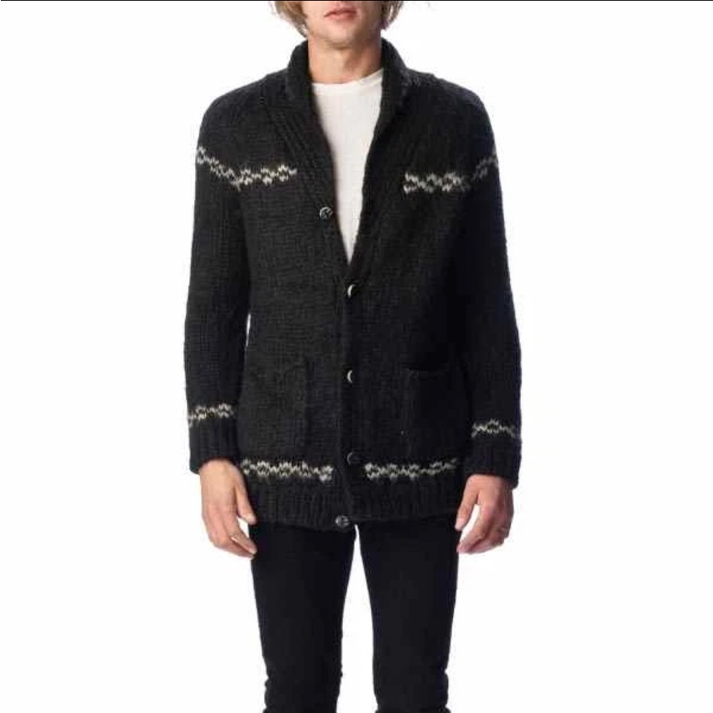 ROLLAS Mohair Knit Beach Cardigan‎ Worn Black Small